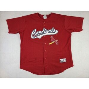 Vintage Mark McGwire Baseball Jersey Adult XL Button Up St Louis Cardinals 2001